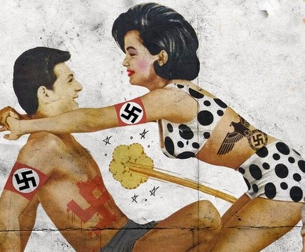 Czy tak właśnie wyglądały igraszki w Solahutte? Fragment plakatu filmu „Surfujący naziści muszą umrzeć”. Czy tak właśnie wyglądały igraszki w Solahutte? Fragment plakatu filmu „Surfujący naziści muszą umrzeć”.