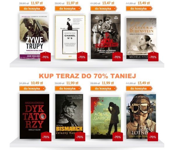 Wybieraj wśród setek tytułów przecenionych nawet o 70%!