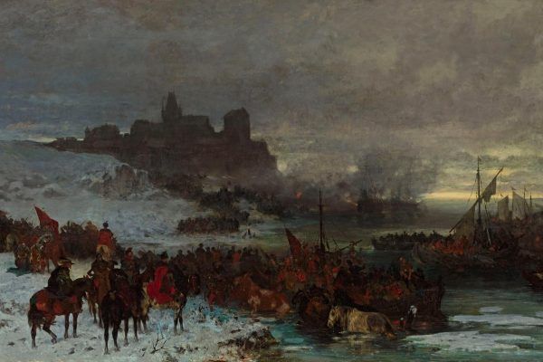 Fragment obrazu Józefa Brandt, zatytułowanego „Czarniecki pod Koldyngą”. Fragment obrazu Józefa Brandt, zatytułowanego „Czarniecki pod Koldyngą”.