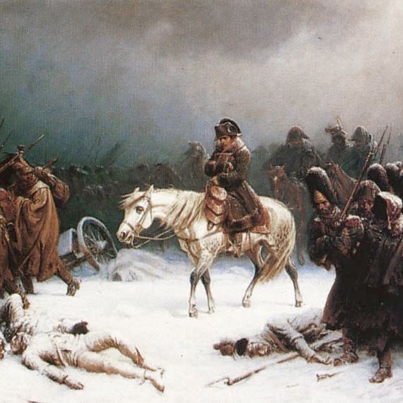 "Odwrót Napoleona spod Moskwy" obraz Adolpha Northena.