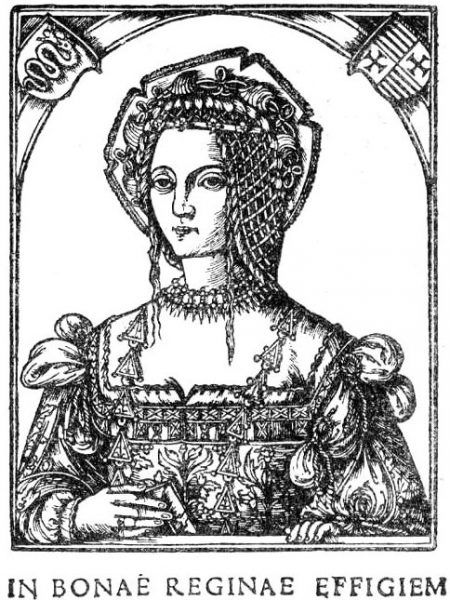 Bona Sforza na drzeworycie z 1521 roku