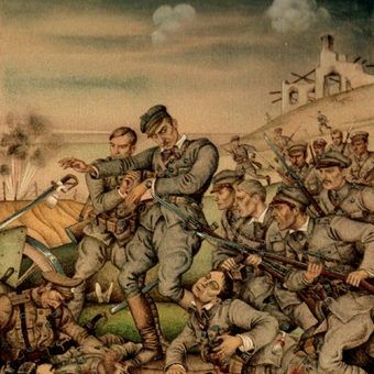Śmierć Bronisława Mansperla w bitwie pod Kuklami. Śmierć Bronisława Mansperla w bitwie pod Kuklami.
