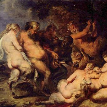 Bachanalia, czyli obrzędy na cześć Bachusa (Dionizosa) zostały zapoczątkowane w Wielkiej Grecji, skąd przedostały się do Rzymu, przekształcając się w rozpustne orgie. Na ilustracji fragment obrazu Rubensa "Bachanalia". Bachanalia, czyli obrzędy na cześć Bachusa (Dionizosa) zostały zapoczątkowane w Wielkiej Grecji, skąd przedostały się do Rzymu, przekształcając się w rozpustne orgie. Na ilustracji fragment obrazu Rubensa "Bachanalia".