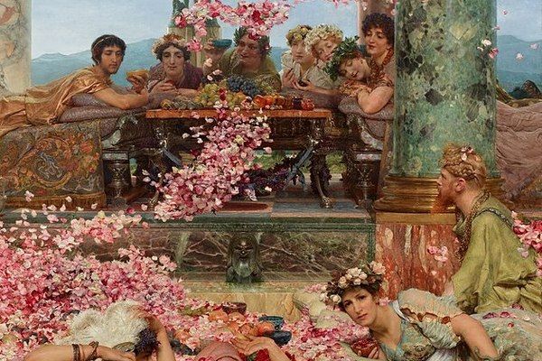 Cesarz zajmujący się wyłącznie rozrywkami i orgiami, a do tego chcący zmienić płeć? Nawet dla starożytnych to było za wiele. Na ilustracji fragment obrazu Lawrence Alma-Tademy „Róże Heliogabala”.