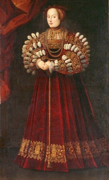 Elżbieta Habsburżanka na portrecie wykonanym po roku 1542