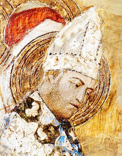 Fresk przedstawiający papieża Klemensa VI