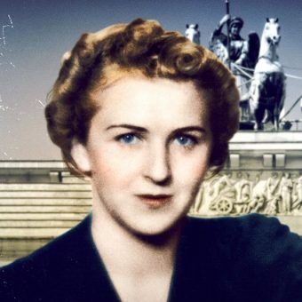 Ewa Braun trwała u boku Hitlera aż do samobójczej śmierci. Na ilustracji fragment okładki książki „Spowiedź Ewy Braun" (Bellona 2018). Ewa Braun trwała u boku Hitlera aż do samobójczej śmierci. Na ilustracji fragment okładki książki „Spowiedź Ewy Braun" (Bellona 2018).