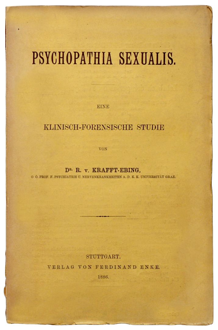 Strona tytułowa pierwszego wydania przełomowej pracy Kraffta-Ebinga.