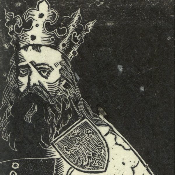 Portret Kazimierza Wielkiego wykonany przez Tadeusza Cieślewskiego według wzoru Jana Matejki. 1924 rok