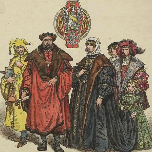 Bona Sforza i Zygmunt Stary na rysunku Jana Matejki.