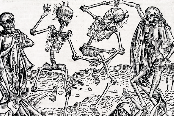 Ze względu na dziesiątkujące ludzi epidemie, motyw "tańca śmierci" był niezwykle popularny w sztuce średniowiecza.