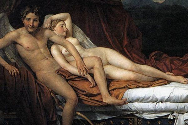 Jeśli antyczny seks kojarzy się Wam z tym, co ogromne, nic bardziej mylnego. Starożytni cenili sobie zarówno małe biusty, jak i niewielkie penisy. Obraz Jacques-Louisa Davida „Kupid i Psyche”.