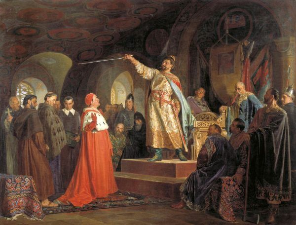 Książę halicki Roman Mścisławowicz namalowany przez Nikołaja Newrewa. Książę halicki Roman Mścisławowicz namalowany przez Nikołaja Newrewa.
