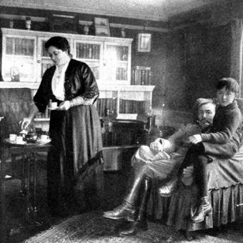 Józef Konrad Korzeniowski z żoną Jessie i synem Borysem (fot. domena publiczna)