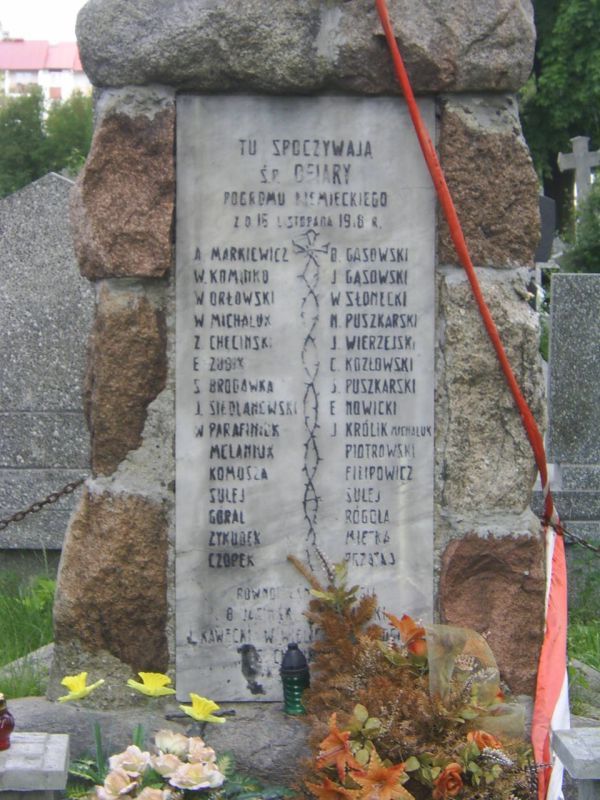 Pomnik ofiar zamordowanych przez wojska niemieckie w Międzyrzecu Podlaskim.