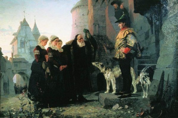 Prawo pierwszej nocy na obrazie Wasilija Polenowa. Prawo pierwszej nocy na obrazie Wasilija Polenowa.