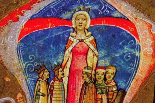 Elżbieta Łokietkówna z dziećmi.