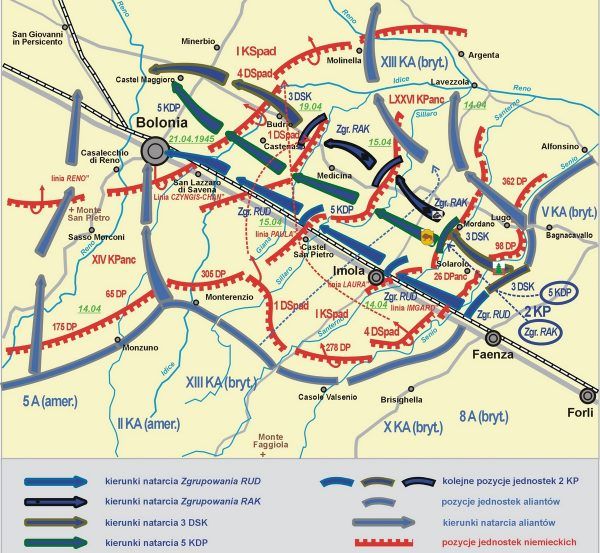 Plan bitwy o Bolonię. Plan bitwy o Bolonię.