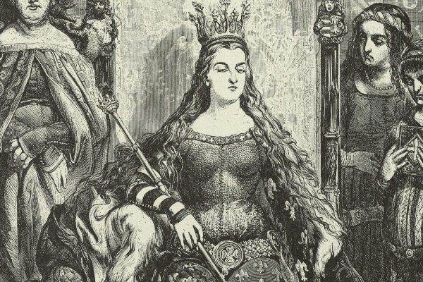 Królowa Jadwiga. Rysunek Jana Matejki na podstawie pieczęci monarchini.