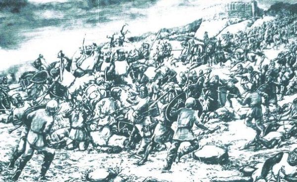 Bitwa pod Cedynią na rysunku L. Piesickiego