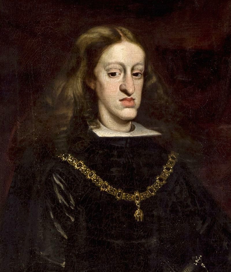 Karol II Habsburg, u którego skumulowały się niepożądane cechy genetyczne (fot. domena publiczna).