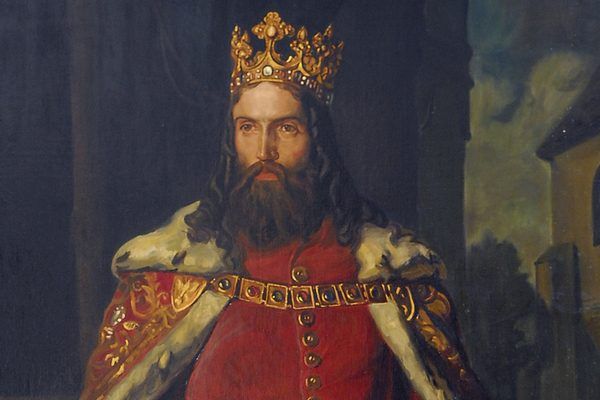 Kazimierz Wielki na obrazie Leopolda Löfflera. Kazimierz Wielki na obrazie Leopolda Löfflera.