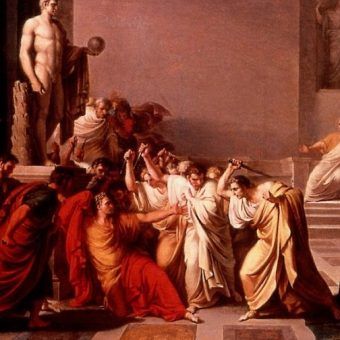 Niewdzięczny Treboniusz przypłacił swój udział w zabójstwie Cezara głową, i to dosłownie. Na ilustracji śmierć Cezara. Niewdzięczny Treboniusz przypłacił swój udział w zabójstwie Cezara głową, i to dosłownie. Na ilustracji śmierć Cezara.