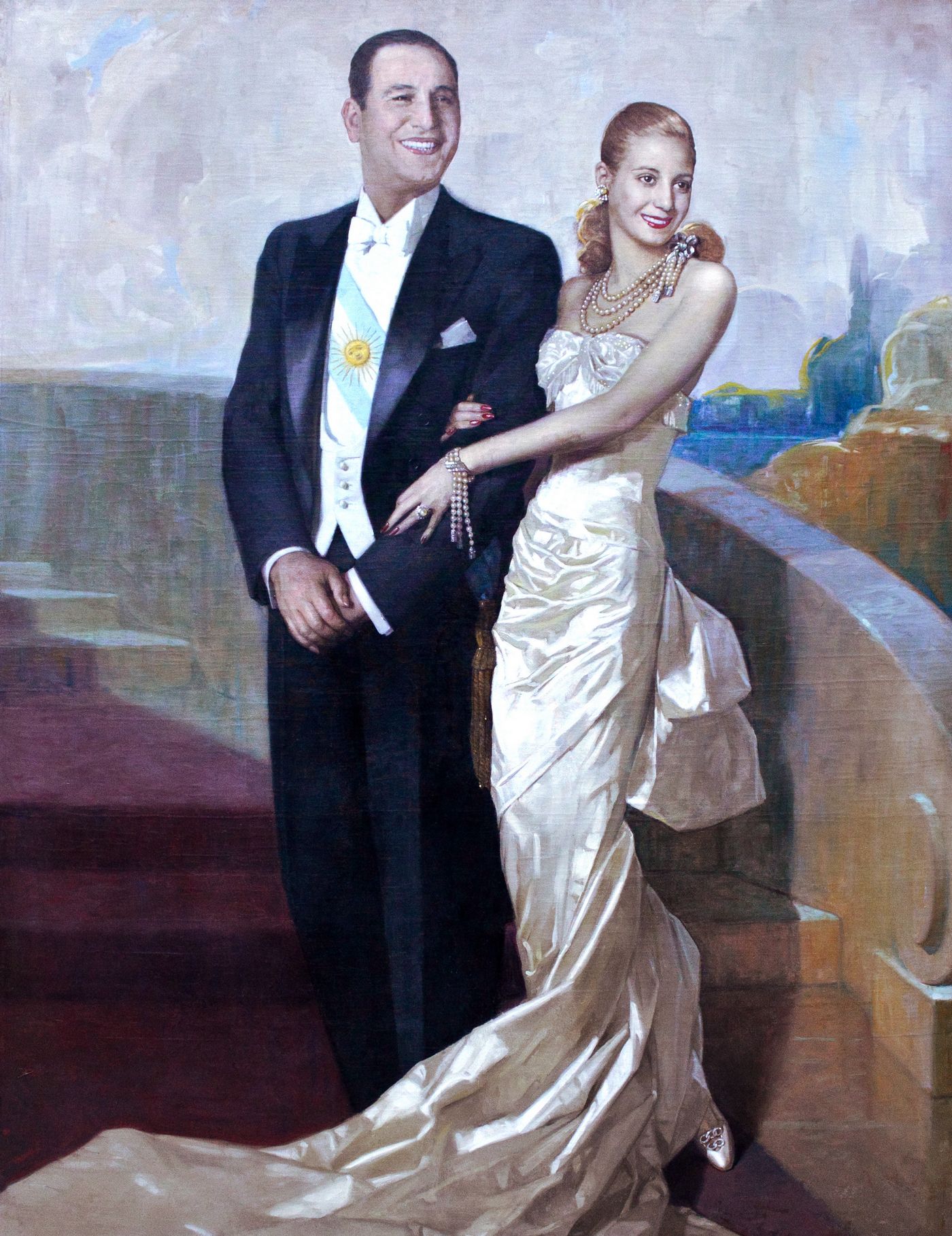 Argentyński dyktator Juan Perón i Eva Duarte.