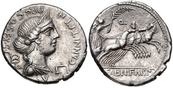 Wizerunek Anny Perenny na monecie rzymskiej