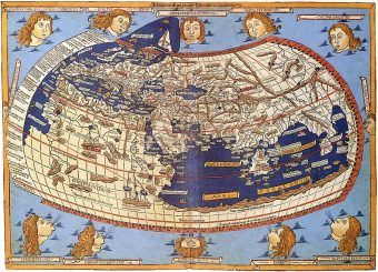 Mapa Johannesa Schnitzera z 1482 roku według Klaudiusza Ptolemeusza, widoczne terytorium określone jako Sarmatia Europe