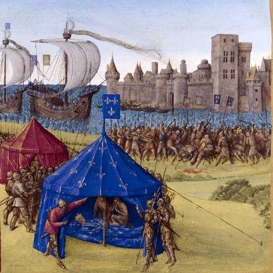 Śmierć Ludwika IX podczas siódmej krucjaty.