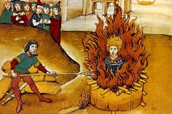 Spalenie na stosie było dość popularną karą