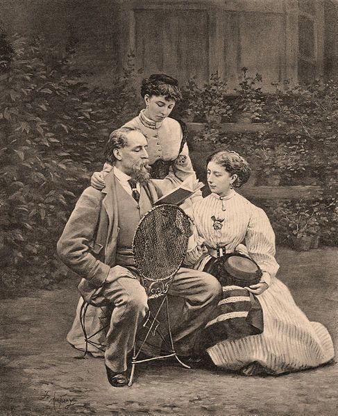 Karol Dickens z córkami