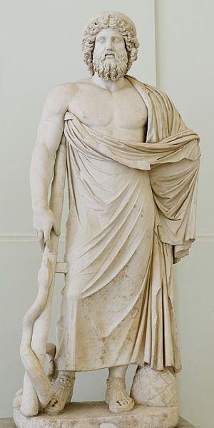Domniemany posąg Eskulapa ze świątyni rzymskiej (Kolekcja Farnese w Narodowym Muzeum Archeologicznym w Neapolu)
