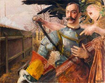 Portret Wojciecha Kossaka z Belloną pędzla Jacka Malczewskiego