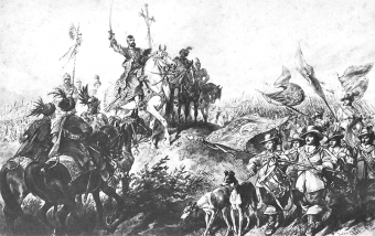 Jeremi Wiśniowiecki na czele swej armii.