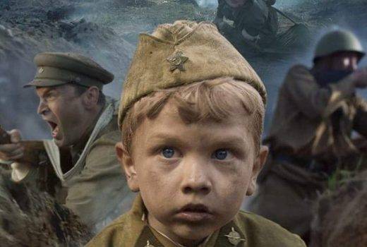 Fragment plakatu filmu „Solider boy” opowiadającego o losach najmłodszego żołnierza II wojny światowej