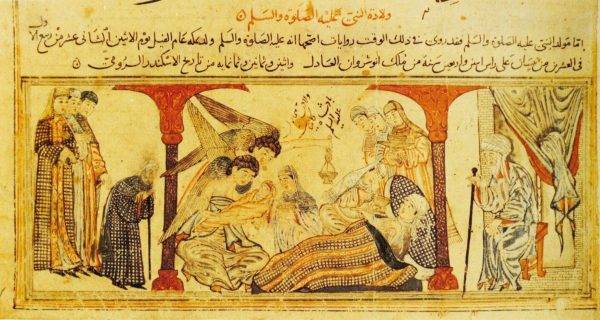 "Narodziny proroka Mahometa" - ilustracja do "Dżami at-Tawarich" Raszidoddina. 