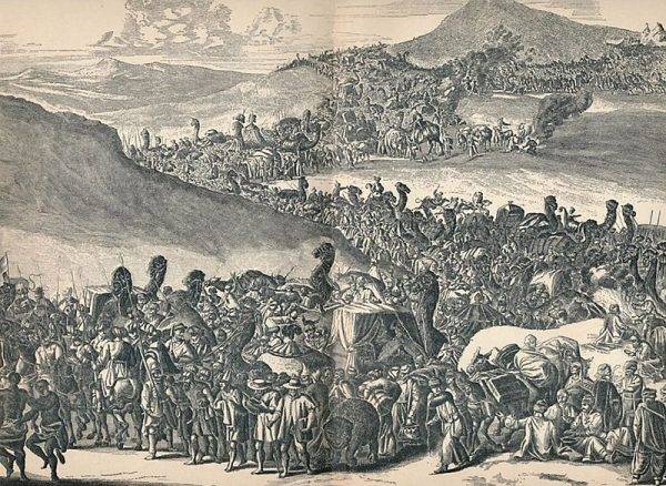 Mansa Musa ze swym orszakiem w drodze do Mekki