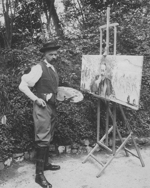 Jacek Malczewski w plenerze.