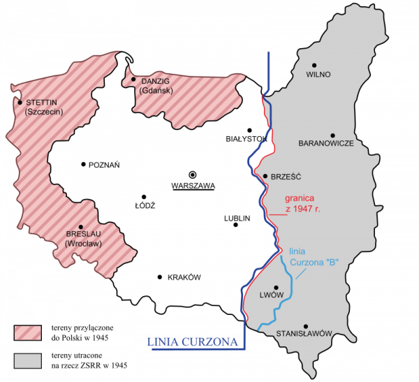 Przebieg linii Curzona.