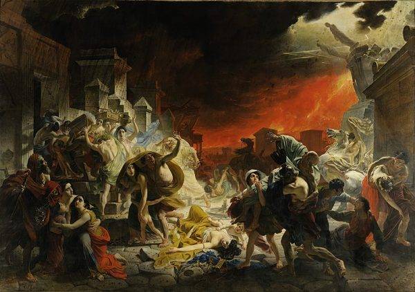 24 sierpnia 79 roku n.e. erupcja Wezuwiusza unicestwiła Pompeje.