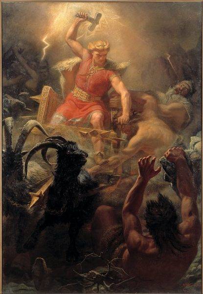 Drugi w hierarchii po Odynie był Thor, jego syn, bóg burz i piorunów.