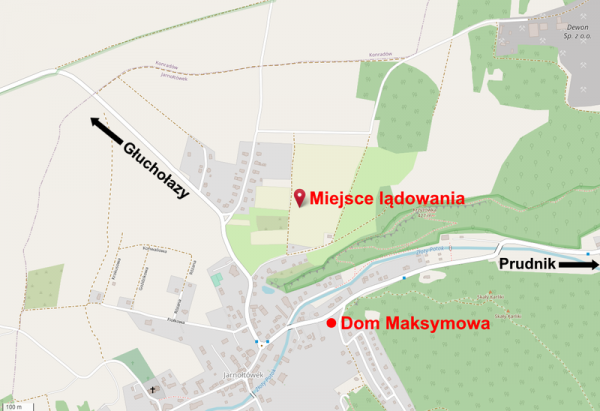 Miejsce rzekomego lądowania UFO w Jarnołtówku.