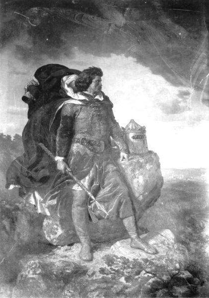 Władysław Łokietek na skałach w Ojcowie.