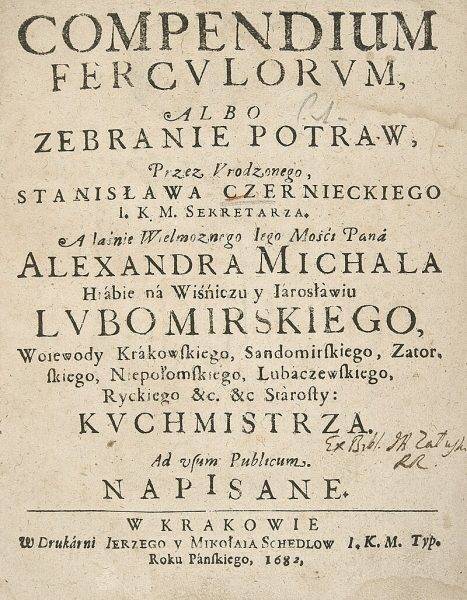 Compendium ferculorum 1682