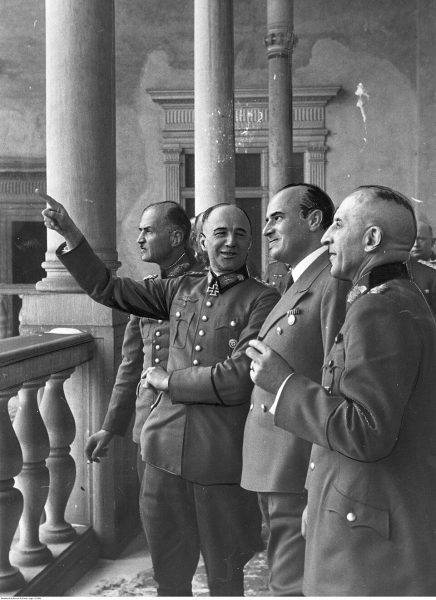 Niemieccy generałowie z wizytą u gubernatra Hansa Franka na Wawelu